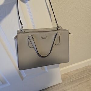 kate spade Light Gray Structured Satchel with Shoulder Strap